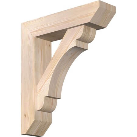 Ekena Millwork Olympic Slat Smooth Bracket w/ Offset Brace, Douglas Fir, 7 1/2"W x 30"D x 34"H BKT0806X30X34OLY06SDF